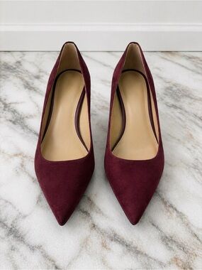 Michael Kors Alina Flex Oxblood Suede Pumps Size 8.5